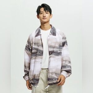 Calvin Klein Men's Water Resistant Coaches Gray Jacket